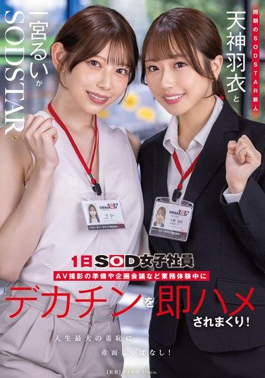 [START-475] 同期のSODSTAR新人天神羽衣と一宮るいが1日SOD女子社員 AV撮影の準備や企画会議など業務体験中にデカチンを即ハメされまくり！人生最大の羞恥に赤面しっぱなし！